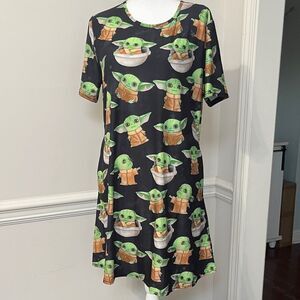 NWOT Amelia Rose Grogu Baby Yoda Dress Size S/M small medium 4 6 8 10